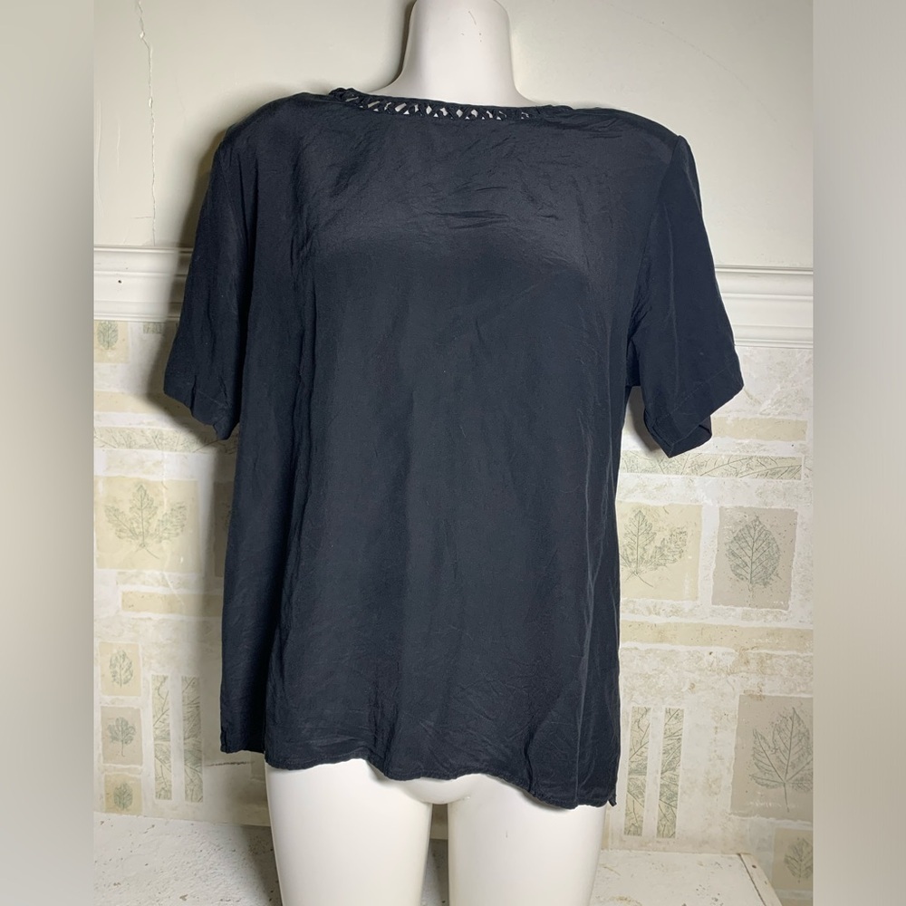 M Principles Silk black blouse